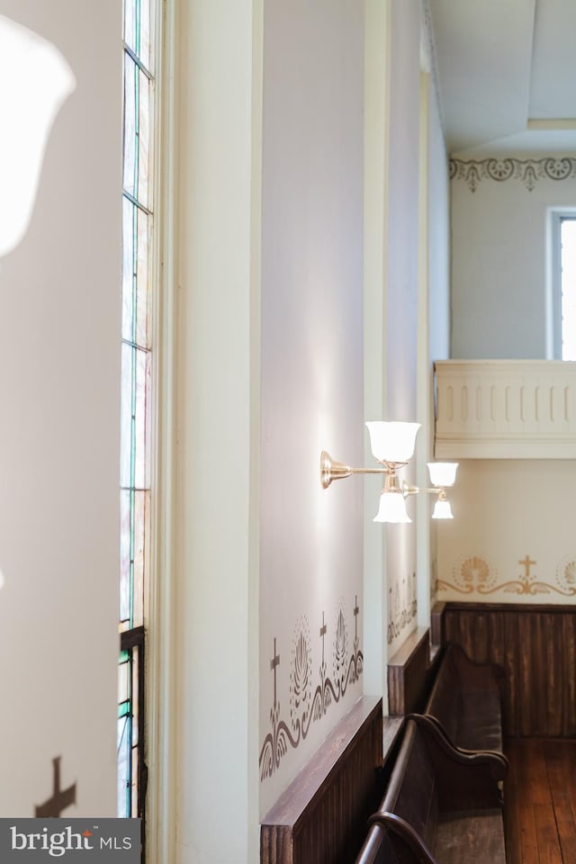 interior details featuring wood finished floors