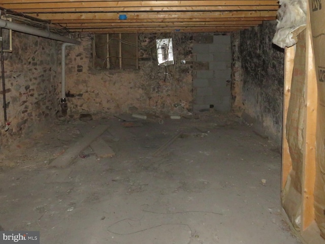 view of basement