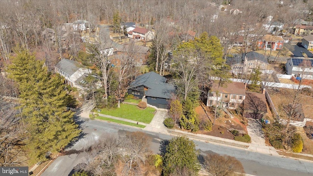 drone / aerial view featuring a residential view