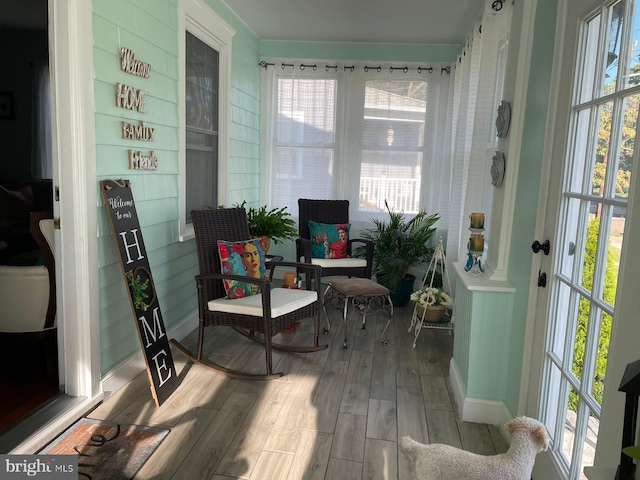 view of sunroom