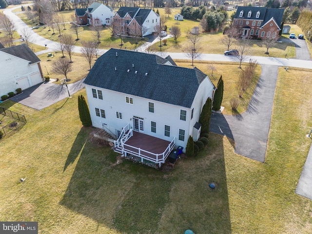 birds eye view of property featuring a residential view