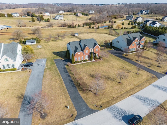 drone / aerial view featuring a residential view