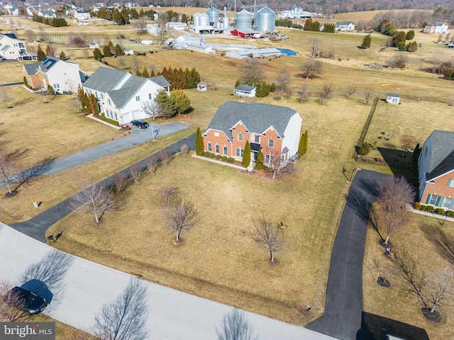 bird's eye view featuring a residential view