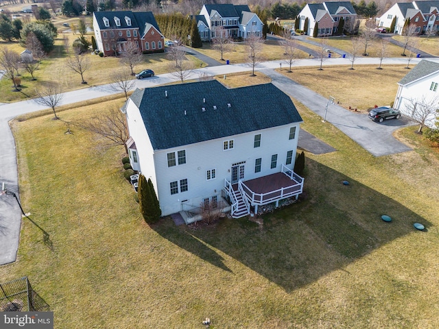 birds eye view of property featuring a residential view