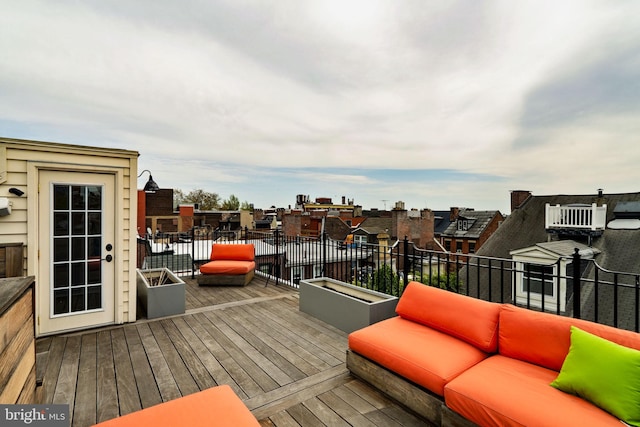922 Clinton St, Philadelphia, PA 19107 - deck with an outdoor living space