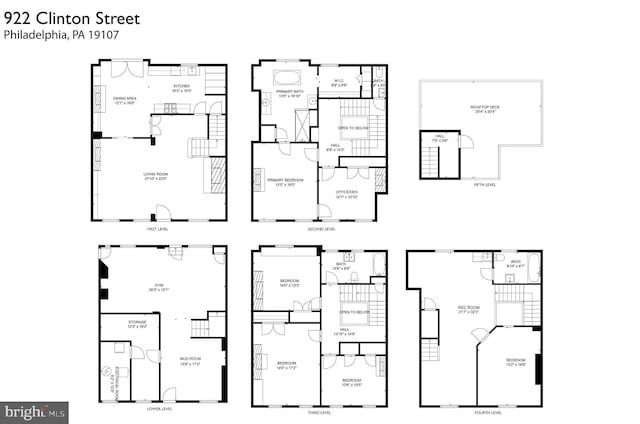 922 Clinton St, Philadelphia, PA 19107 - home floor plan