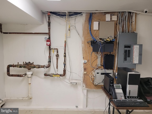 utility room with electric panel