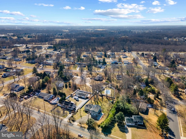 aerial view featuring a residential view