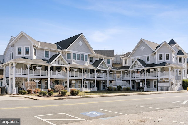 view of building exterior with central air condition unit