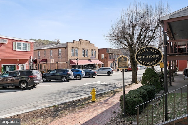 view of road with sidewalks