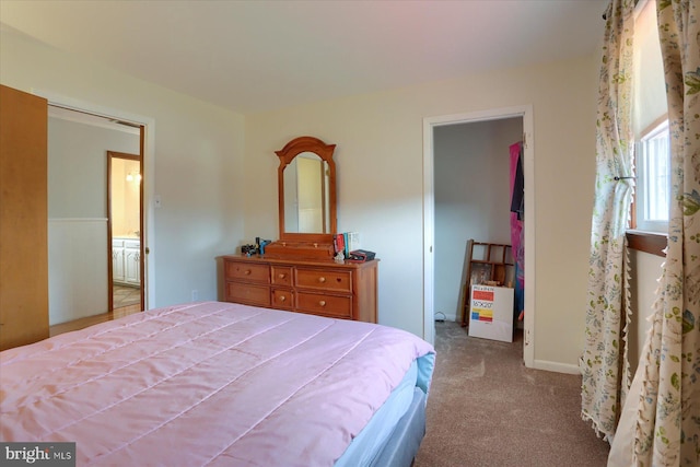 view of carpeted bedroom