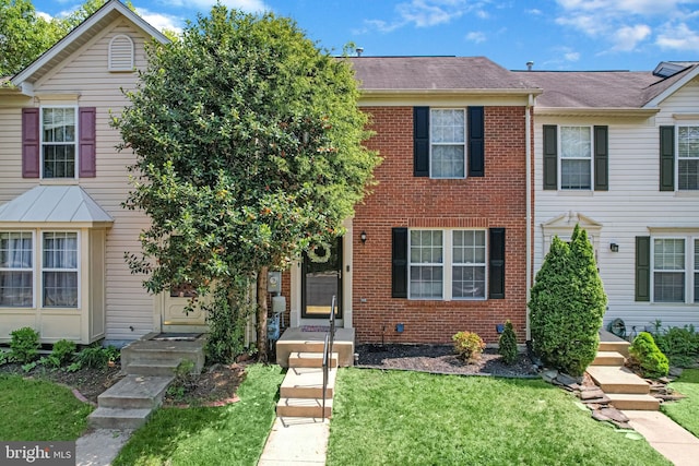 103 Foxbay Ln, Glen Burnie, MD 21061 - view of property featuring brick siding and a front yard