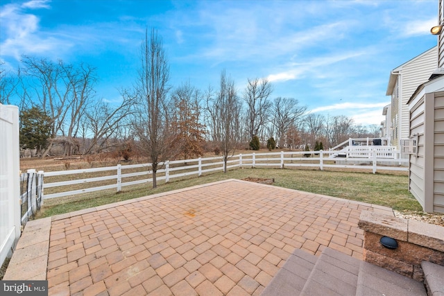 view of patio with a fenced backyard