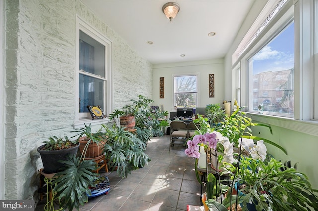 view of sunroom