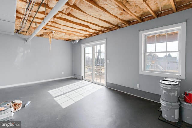 interior space with baseboards