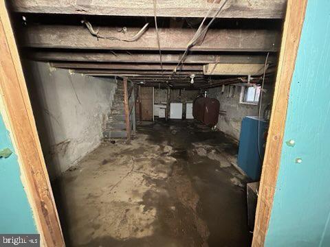 basement with heating fuel