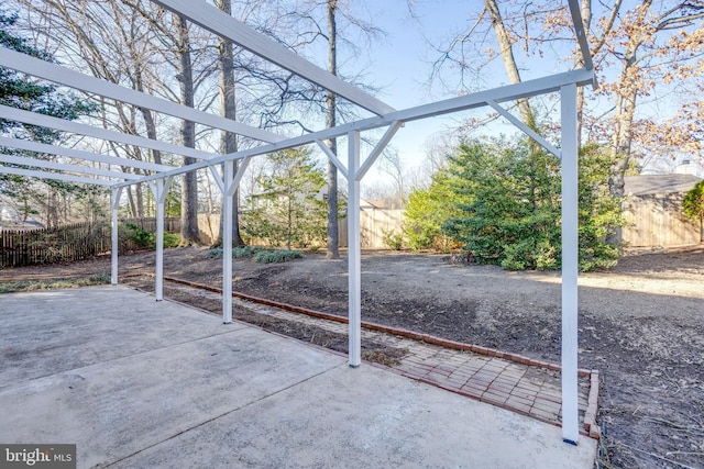 view of patio / terrace with a fenced backyard