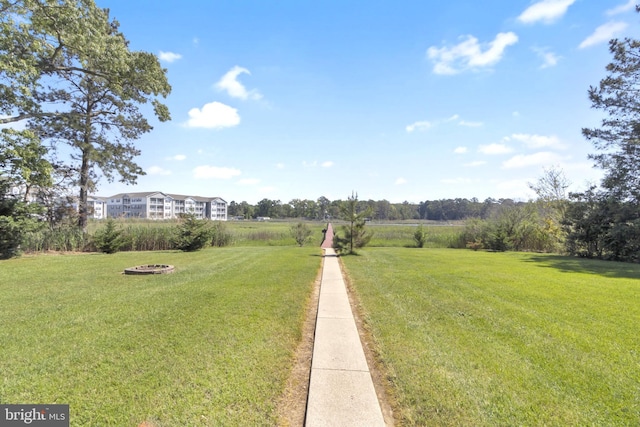 36 Love Creek Dr, Lewes, DE 19958 - view of grassy yard featuring a fire pit
