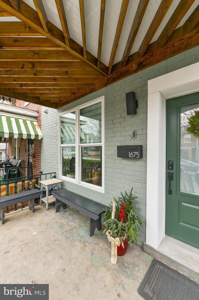 view of patio with a porch