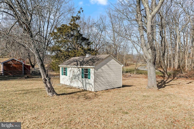 view of outbuilding featuring an outbuilding