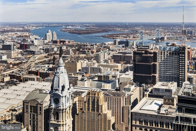 view of city with a water view