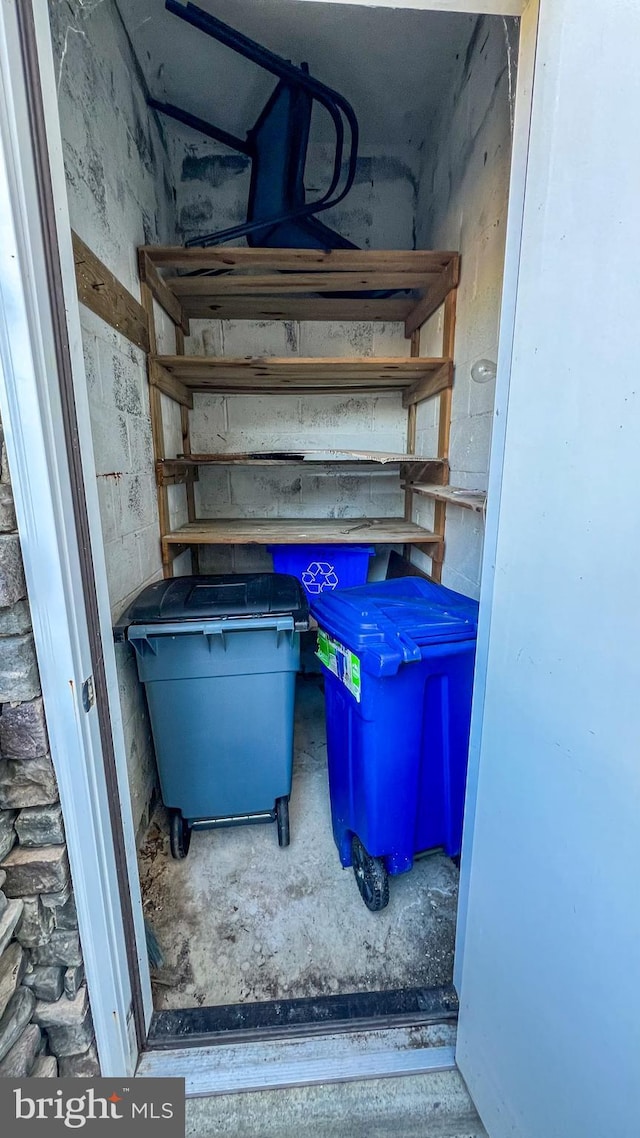 view of storage room