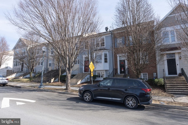 view of front facade with a residential view