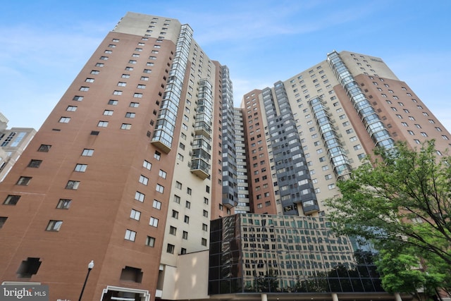 view of building exterior with a view of city