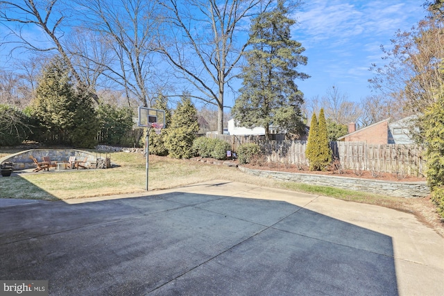 view of patio with fence