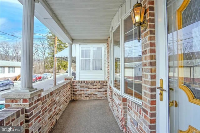 view of patio featuring covered porch