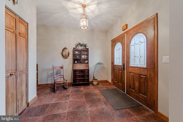 entryway with baseboards