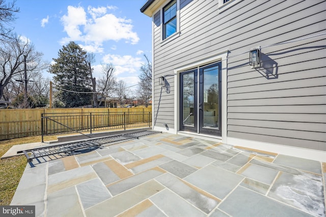 view of patio / terrace with fence