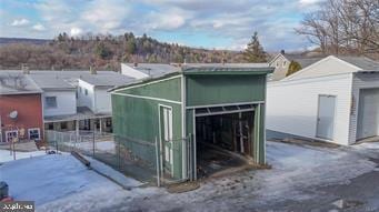 view of snow covered structure