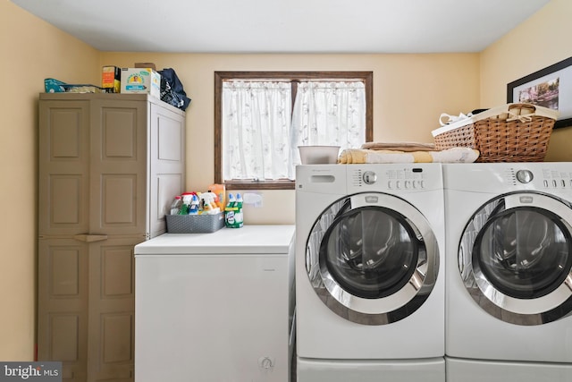 laundry area featuring laundry area and independent washer and dryer