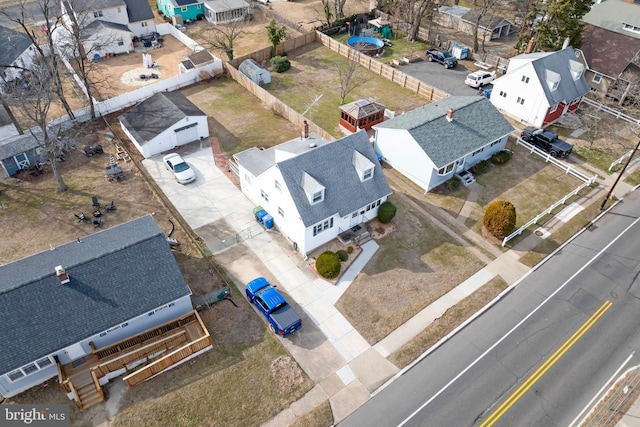 aerial view featuring a residential view