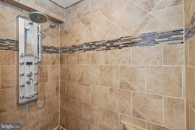 room details featuring tiled shower