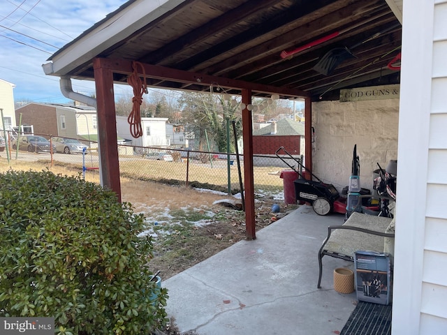 view of patio / terrace with fence