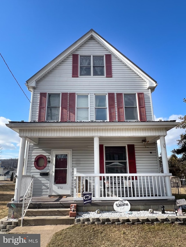 view of front of house with covered porch