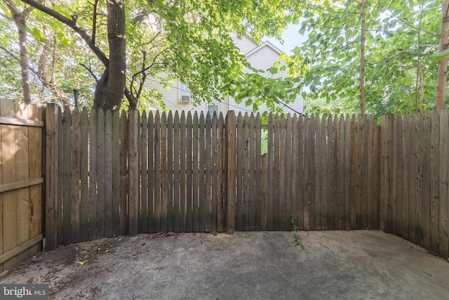 exterior space featuring fence