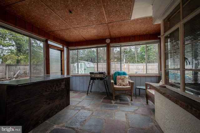 view of sunroom