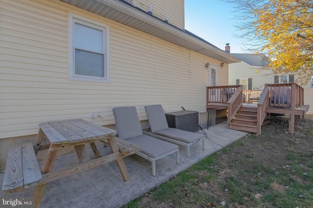 view of patio / terrace featuring a deck