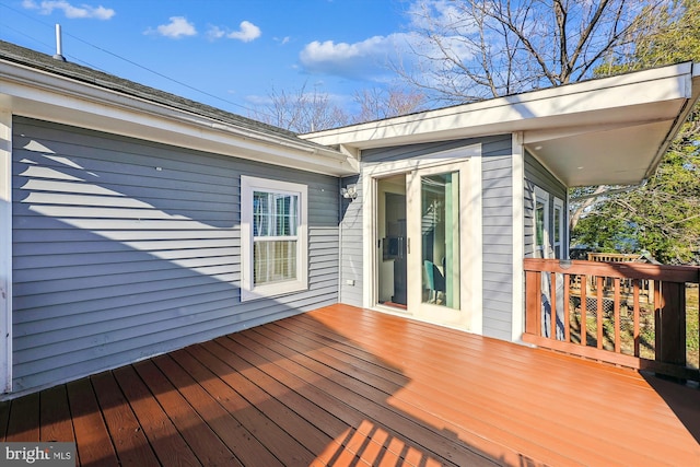 view of wooden deck