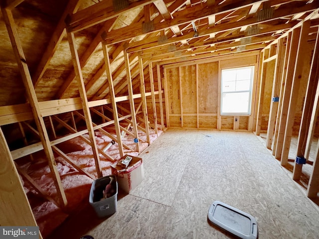 view of attic