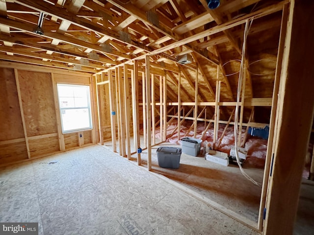 view of attic