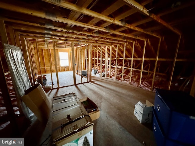 view of attic