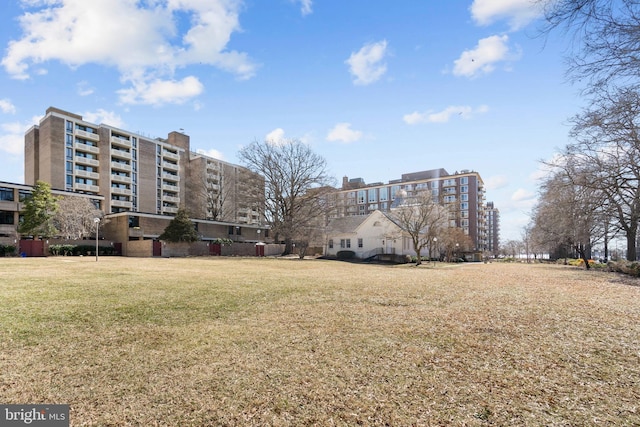 exterior space featuring a yard