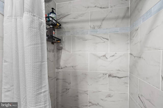 details with tiled shower