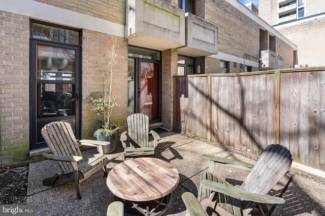 view of patio with fence