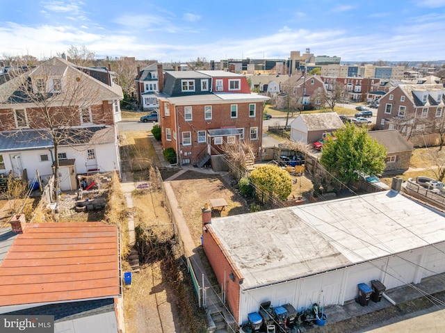 bird's eye view featuring a residential view