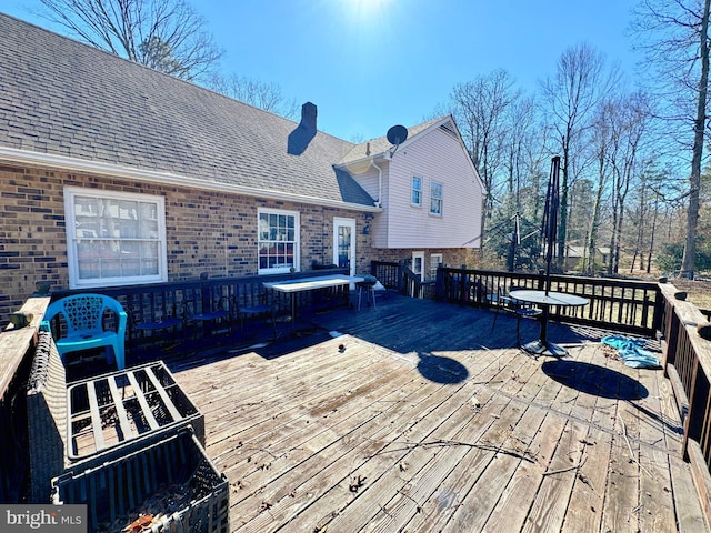 view of wooden deck